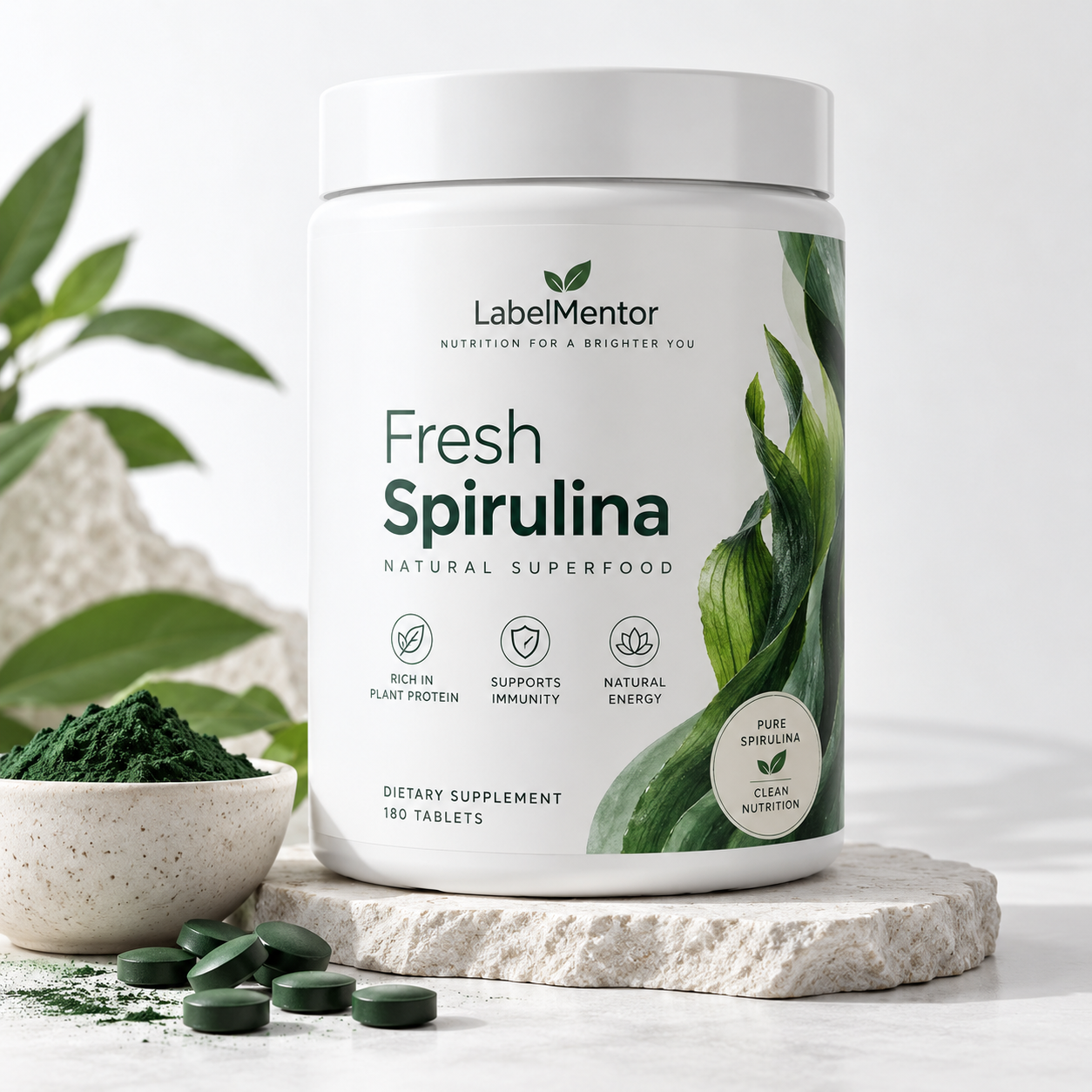 Fresh spirulina concept
